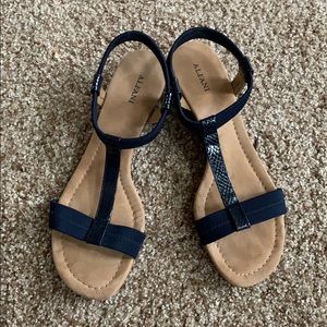 Alfani navy dress start wedge heel